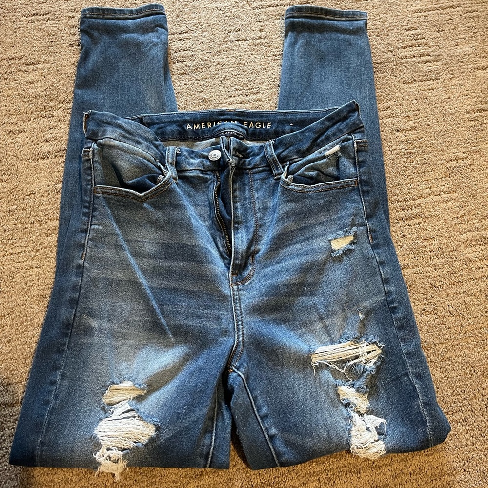 American Eagle Curvy high rise jeggings , Size 8